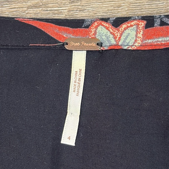 Free People MIRANDA Midi Dress in Black Combo Size 4 - Picture 10 of 13